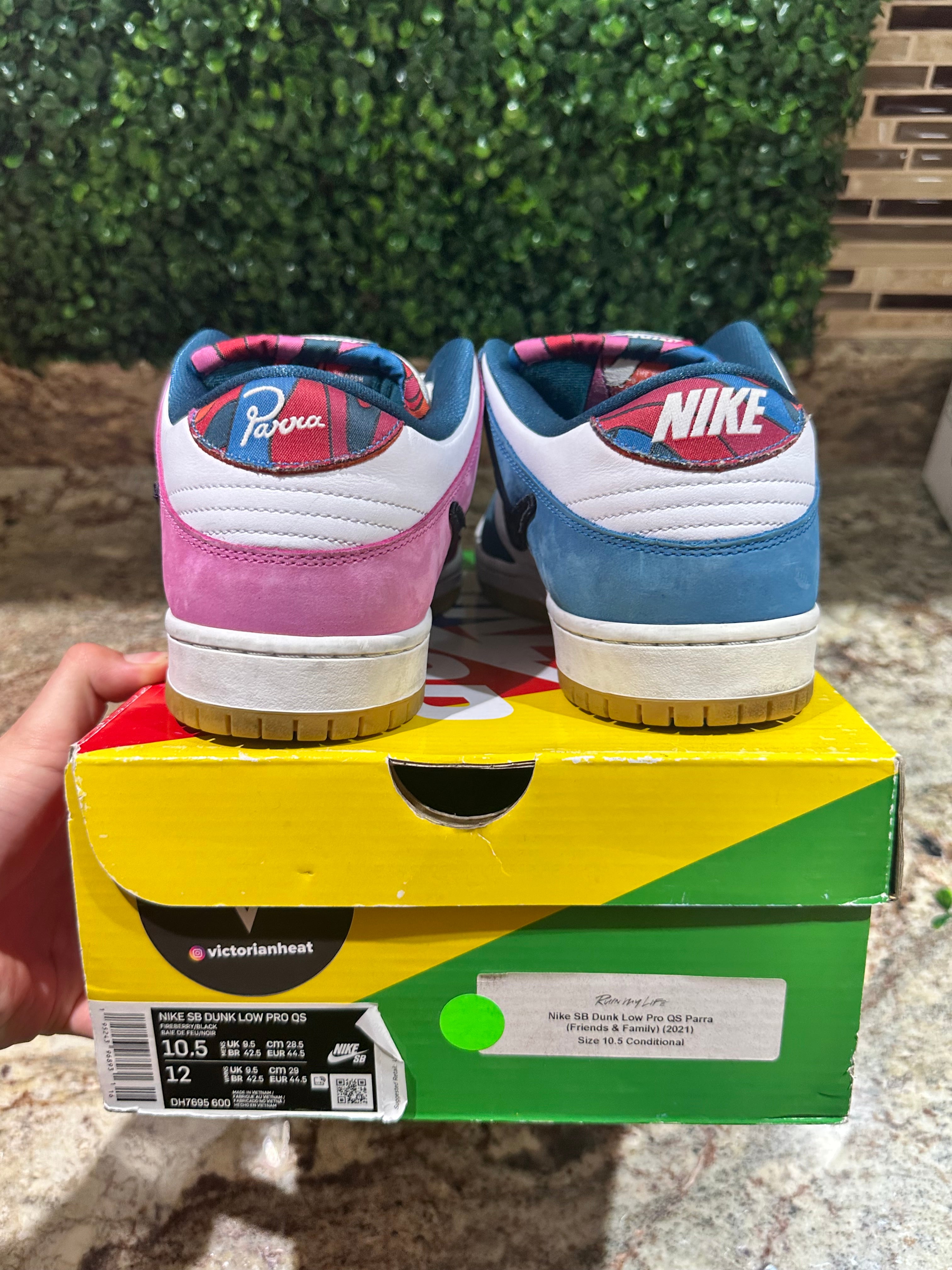 SIZE 10.5M - NIKE SB DUNK LOW “PARRA FNF”